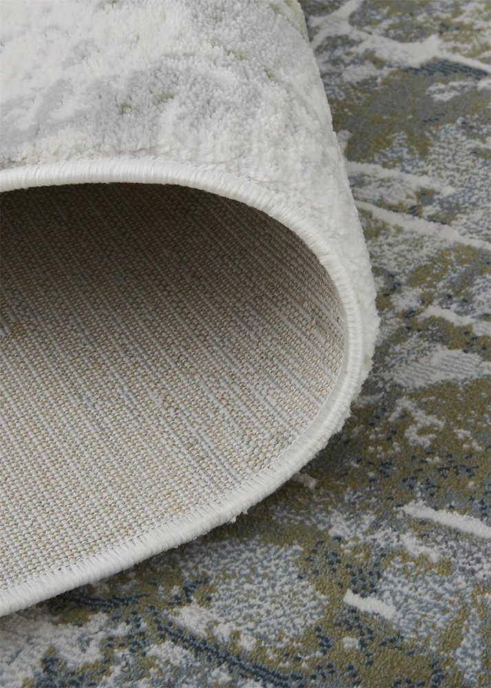 8' X 10' Gray and Ivory Abstract Distressed Non Skid Area Rug