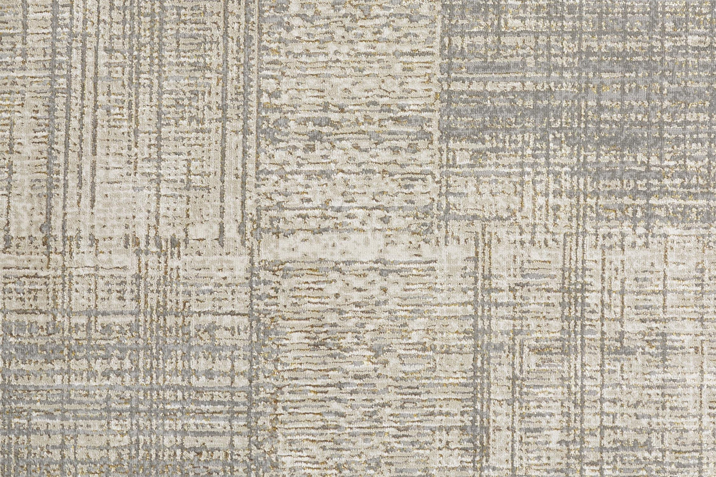 4' X 6' Gray and Ivory Abstract Non Skid Area Rug