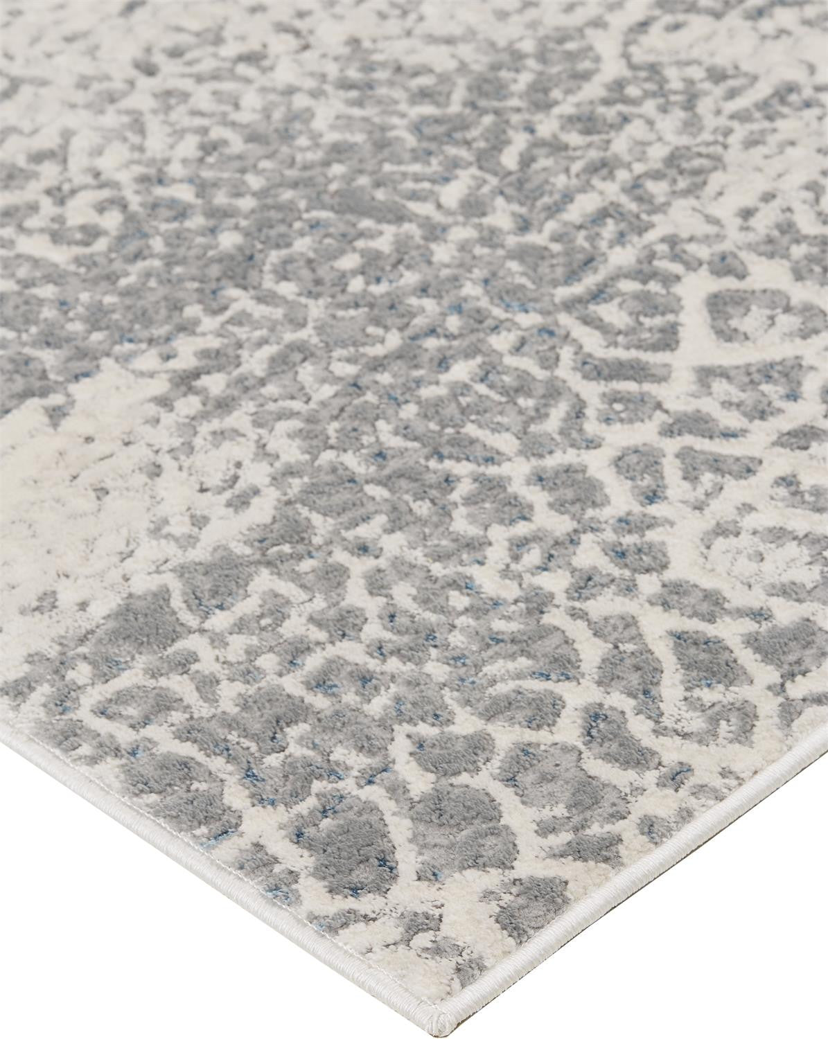 4' X 6' Gray and Ivory Abstract Non Skid Area Rug