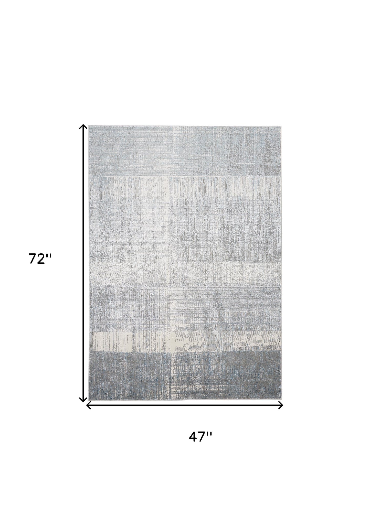 8' X 11' White Gray And Blue Abstract Stain Resistant Area Rug