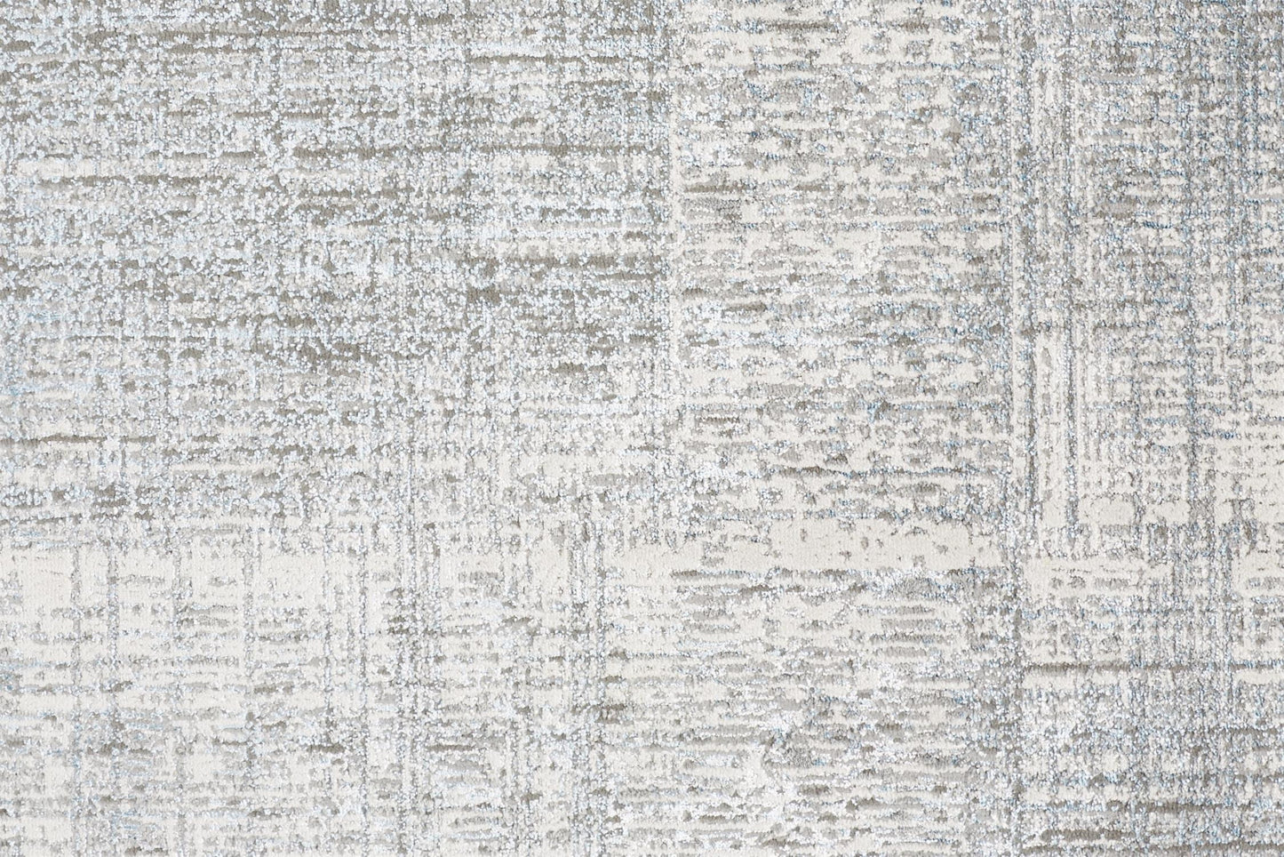 8' X 11' White Gray And Blue Abstract Stain Resistant Area Rug