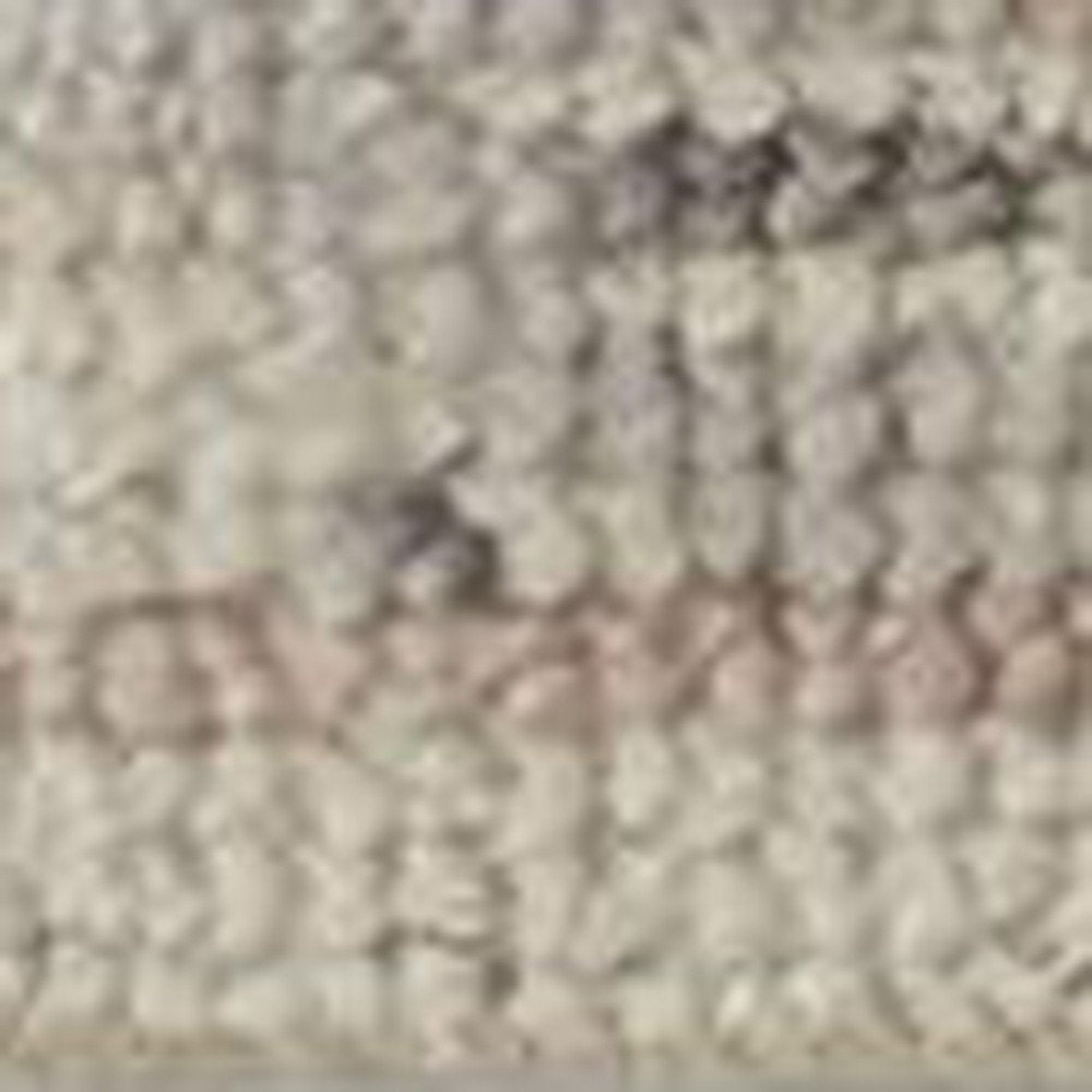 8' X 10' Ivory Gray And Blue Wool Floral Hand Knotted Stain Resistant Area Rug