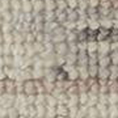 8' X 10' Ivory Gray And Blue Wool Floral Hand Knotted Stain Resistant Area Rug