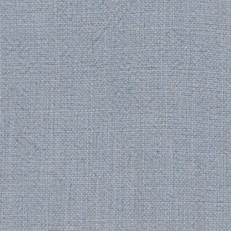 Close-up of light-blue woven fabric with fine linen texture.
