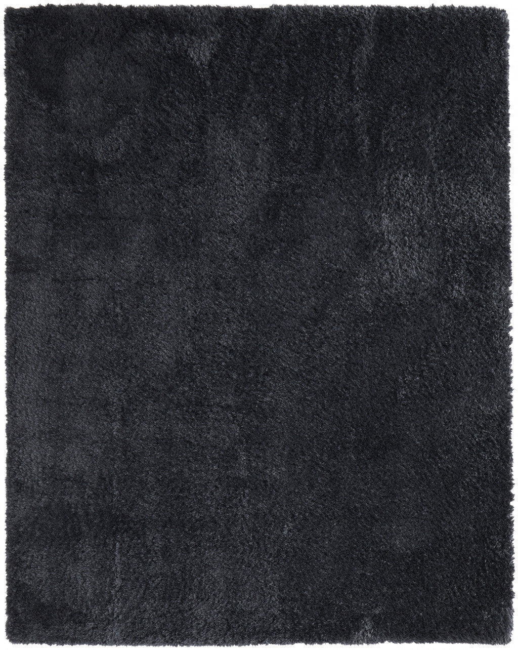 8' X 10' Black Shag Power Loom Area Rug