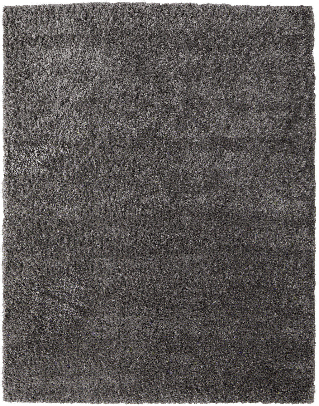 8' X 10' Black Shag Power Loom Area Rug