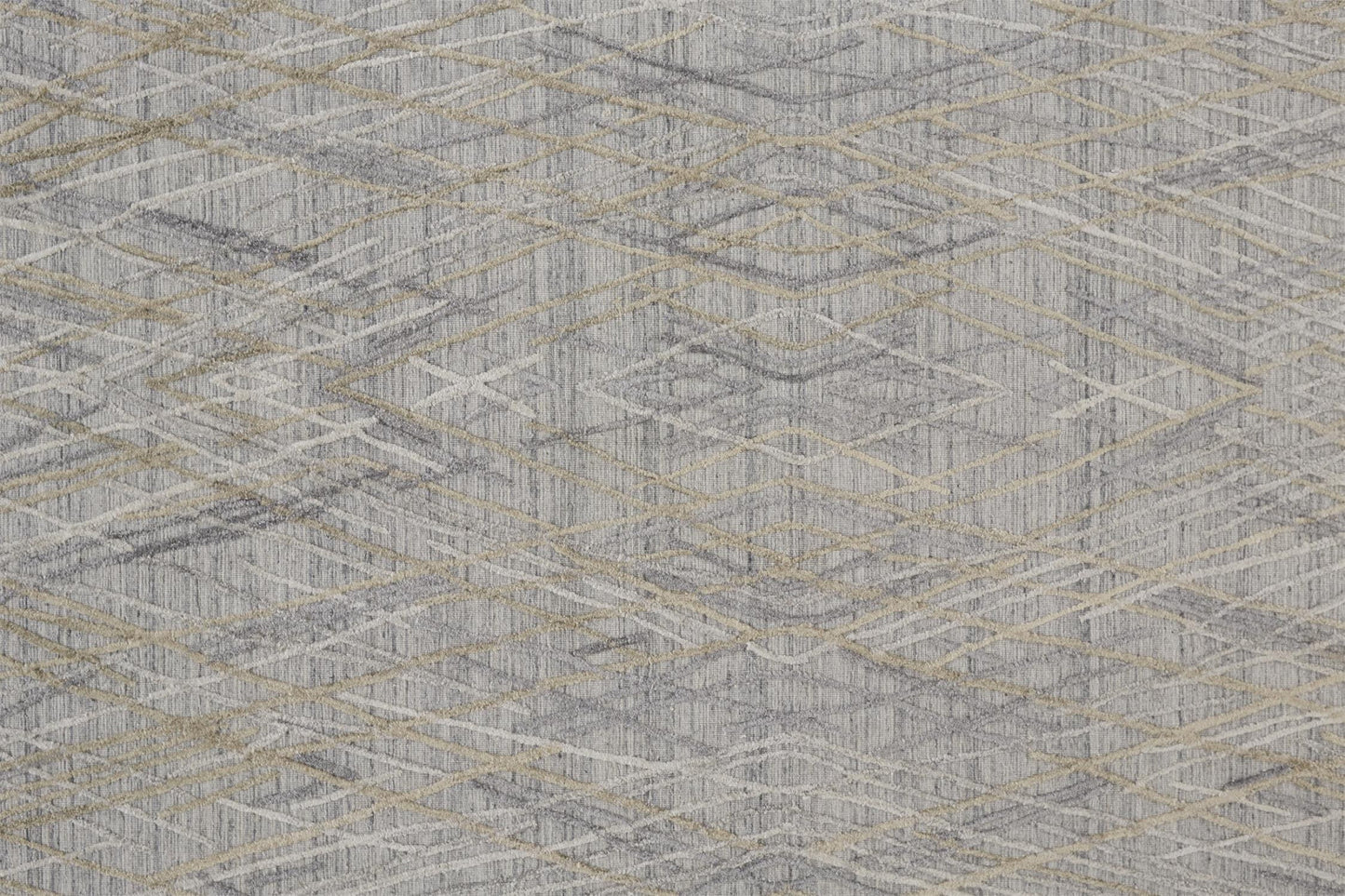 5' X 8' Gray And Ivory Abstract Hand Woven Area Rug