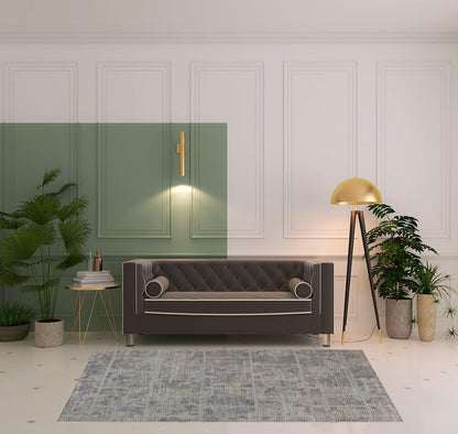 8' X 10' Gray And Ivory Abstract Hand Woven Area Rug