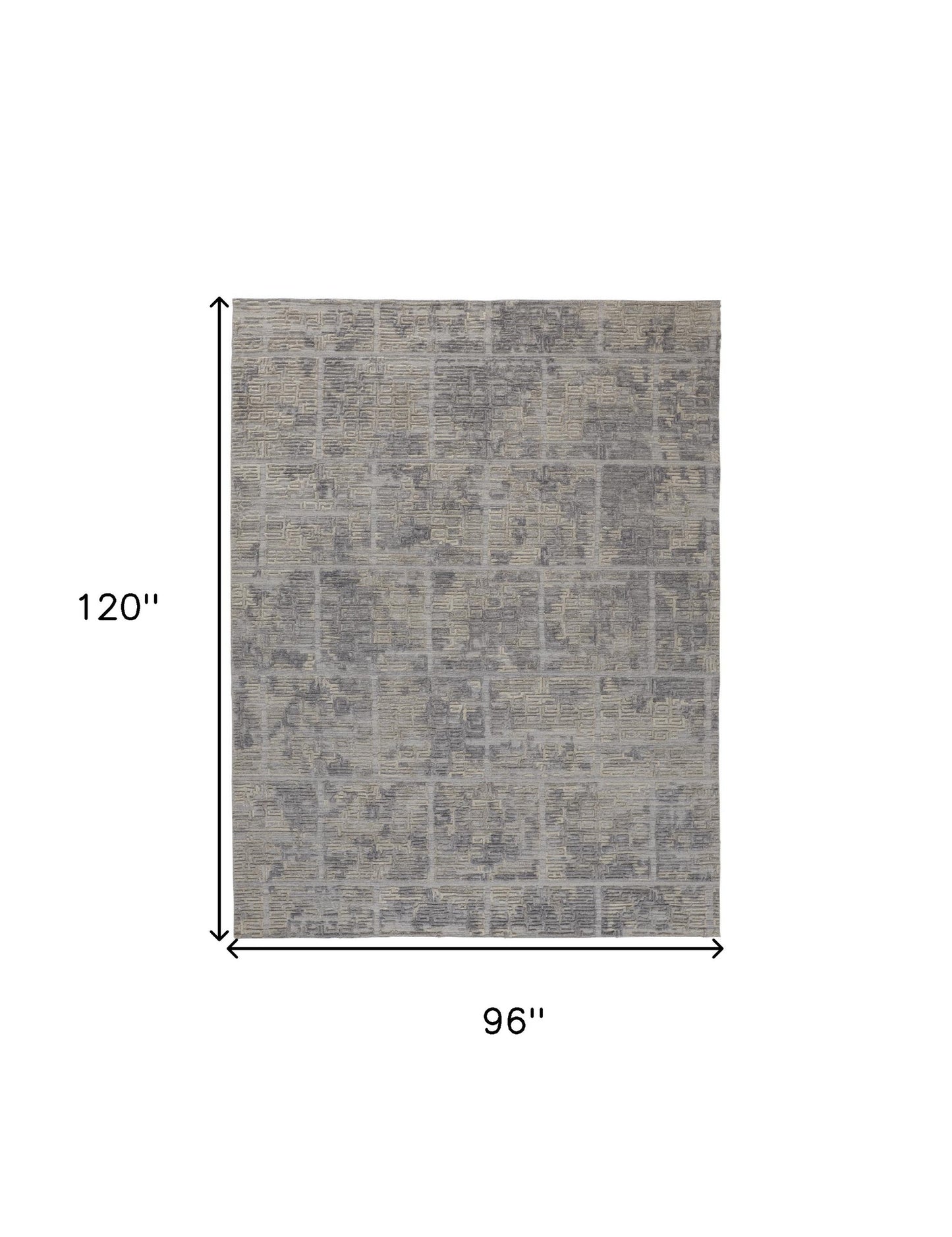 4' X 6' Gray And Ivory Abstract Hand Woven Area Rug