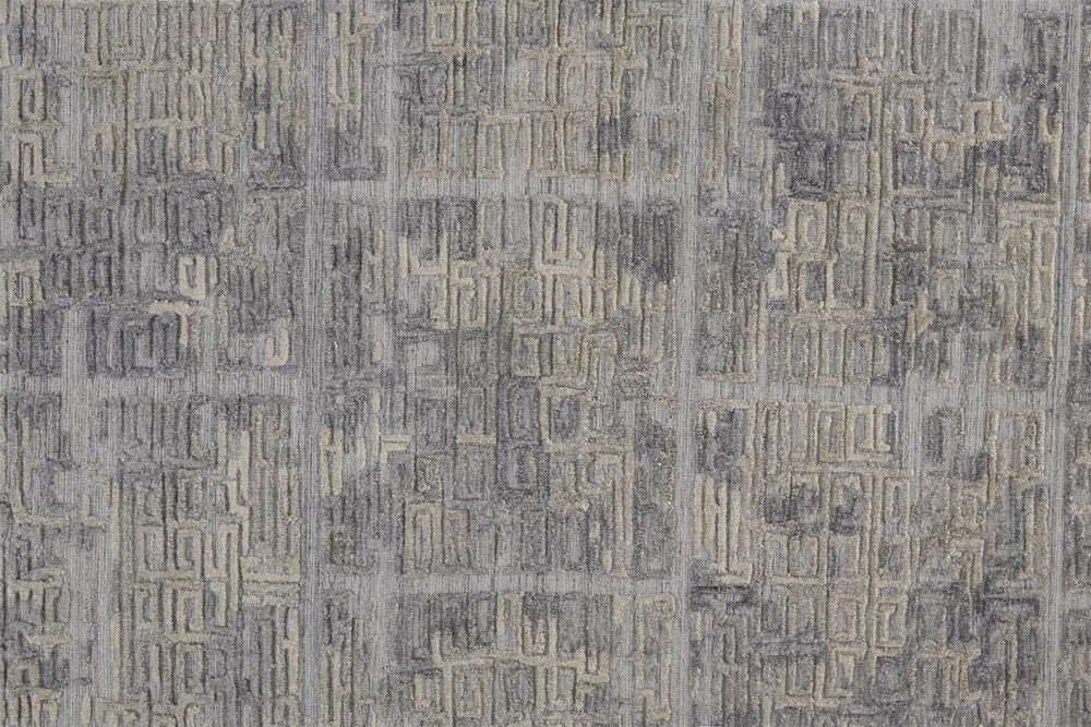 4' X 6' Gray and Ivory Abstract Hand Woven Area Rug