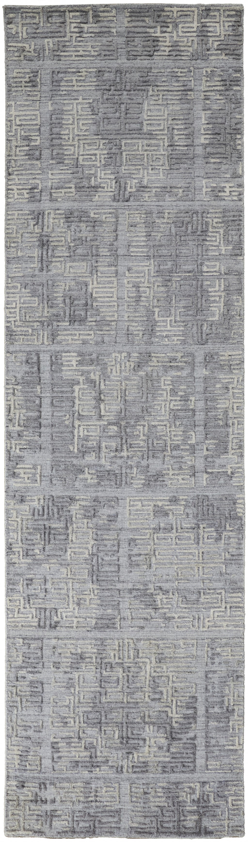 4' X 6' Gray And Ivory Abstract Hand Woven Area Rug