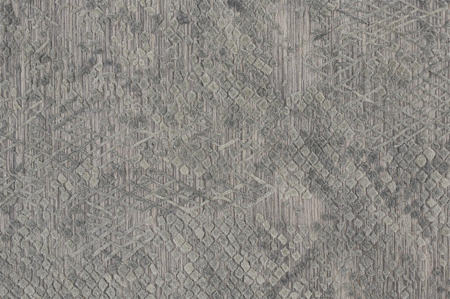 5' X 8' Gray Abstract Hand Woven Area Rug