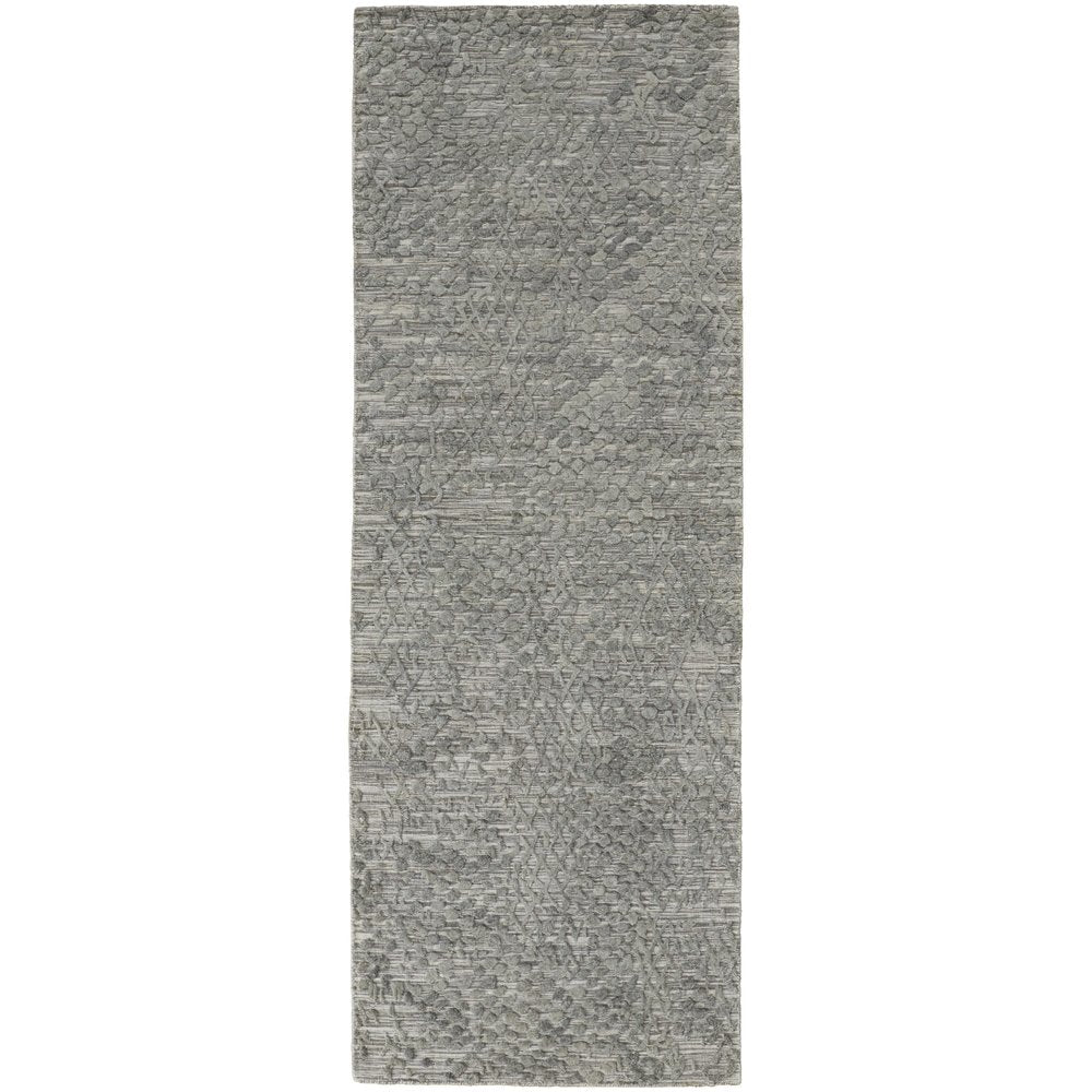 12' X 15' Gray Abstract Hand Woven Area Rug