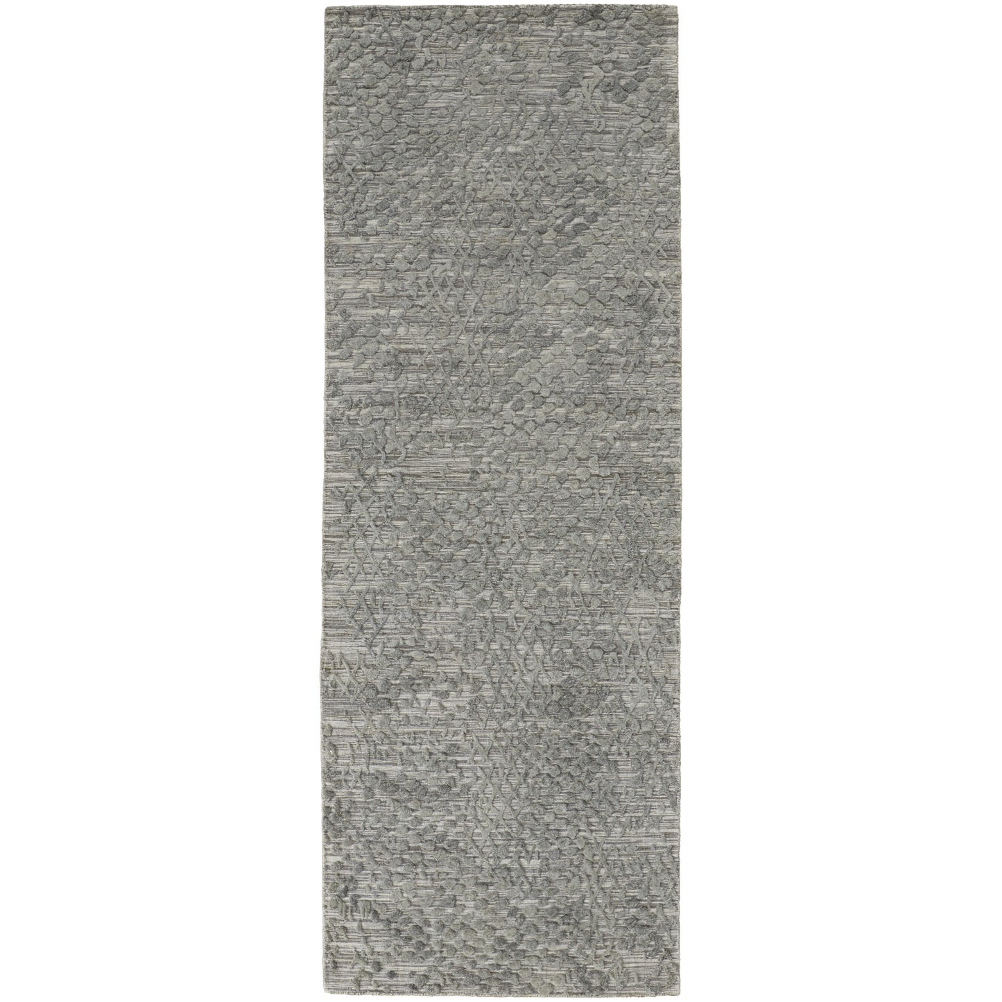 5' X 8' Gray Abstract Hand Woven Area Rug