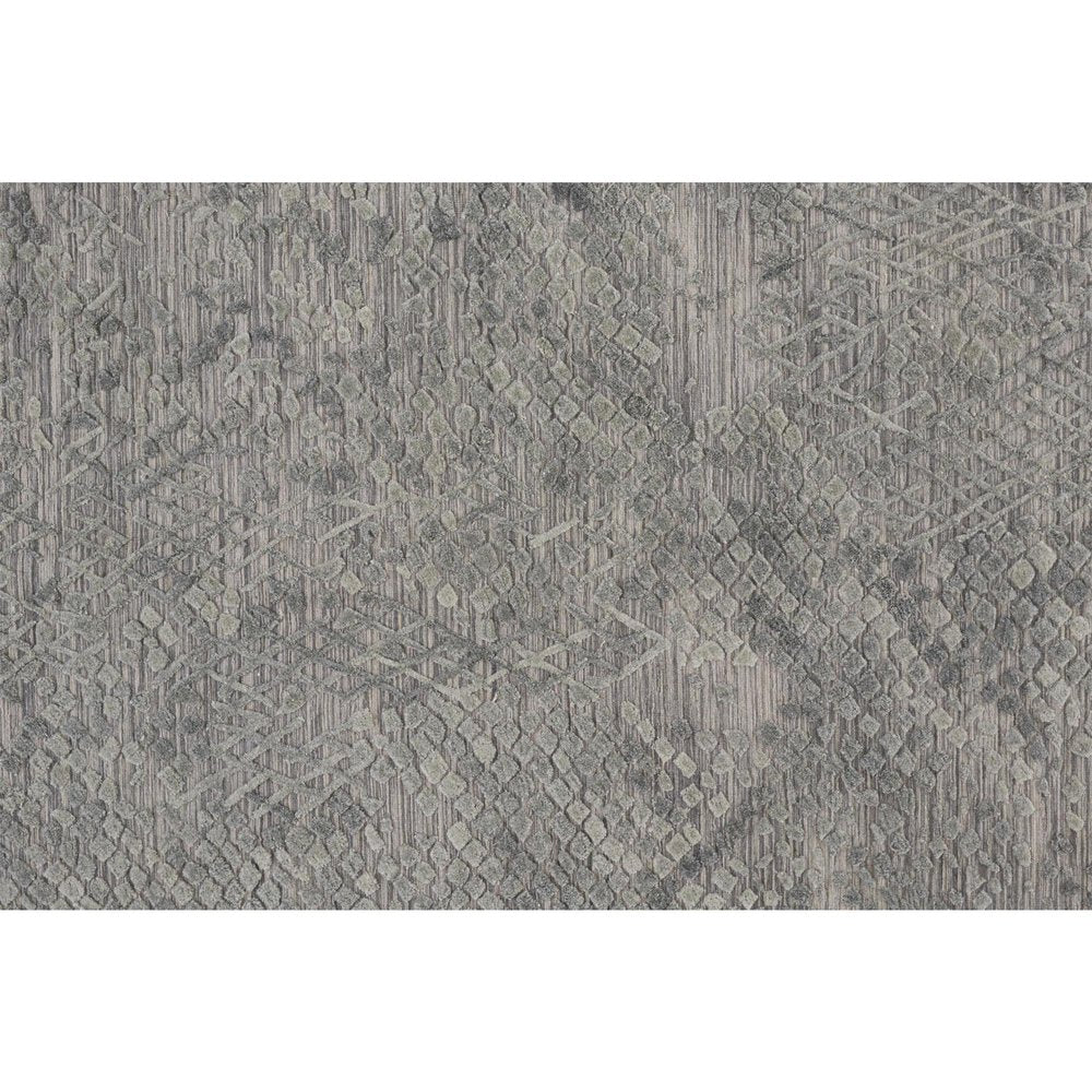 12' X 15' Gray Abstract Hand Woven Area Rug