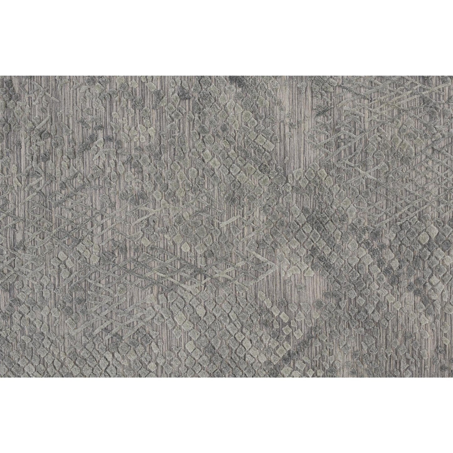 4' X 6' Gray Abstract Hand Woven Area Rug