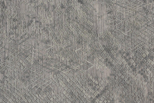 5' X 8' Gray Abstract Hand Woven Area Rug