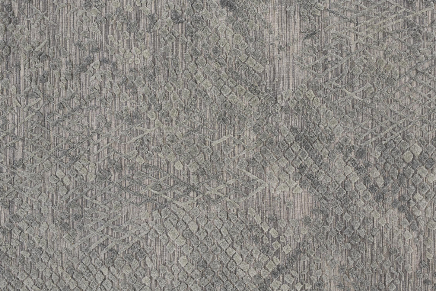 4' X 6' Gray Abstract Hand Woven Area Rug