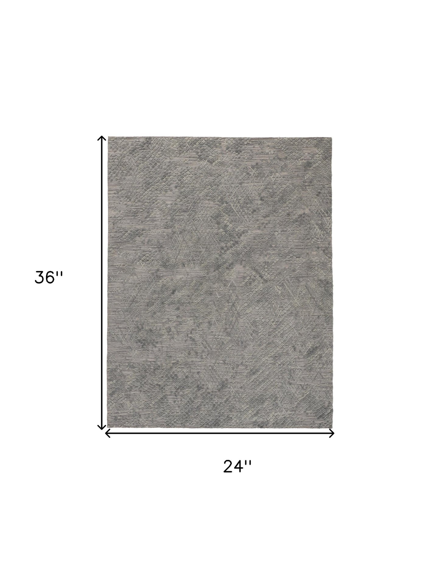 5' X 8' Gray Abstract Hand Woven Area Rug