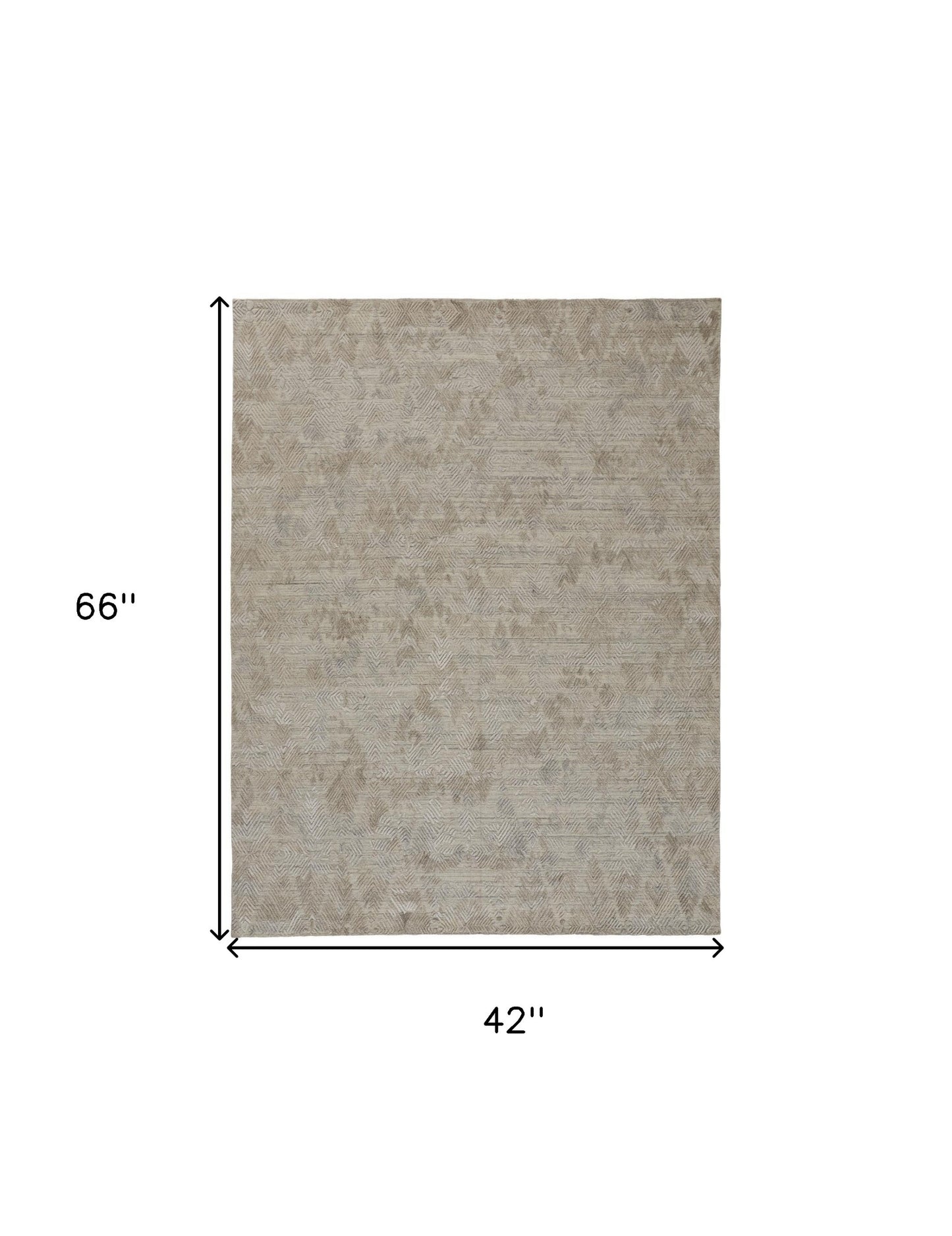 4' X 6' Gray And Taupe Abstract Hand Woven Area Rug