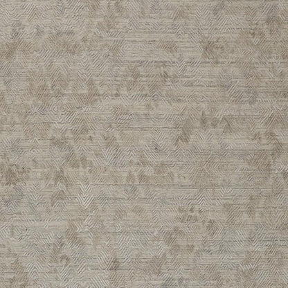 10' Taupe And Gray Abstract Hand Woven Runner Rug