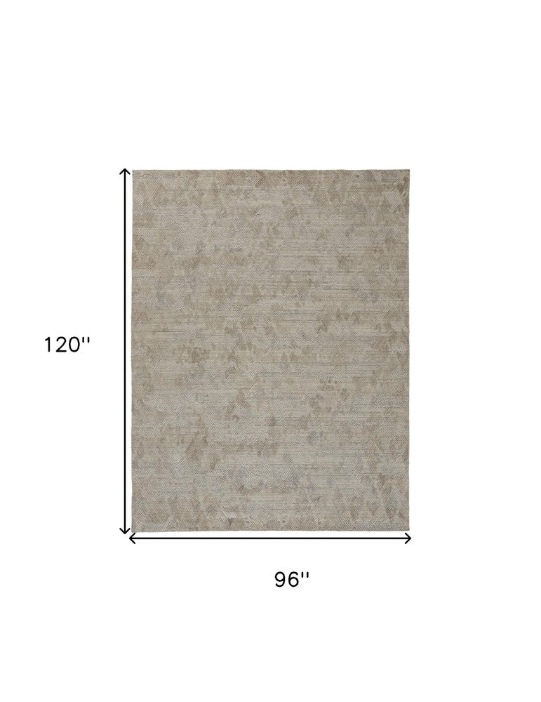 5' X 8' Taupe And Gray Abstract Hand Woven Area Rug