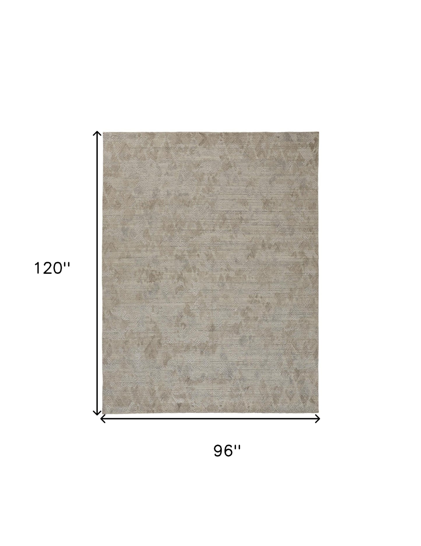 9' X 12' Gray And Taupe Abstract Hand Woven Area Rug