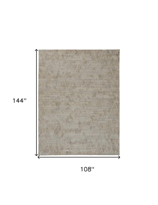 4' X 6' Gray And Taupe Abstract Hand Woven Area Rug