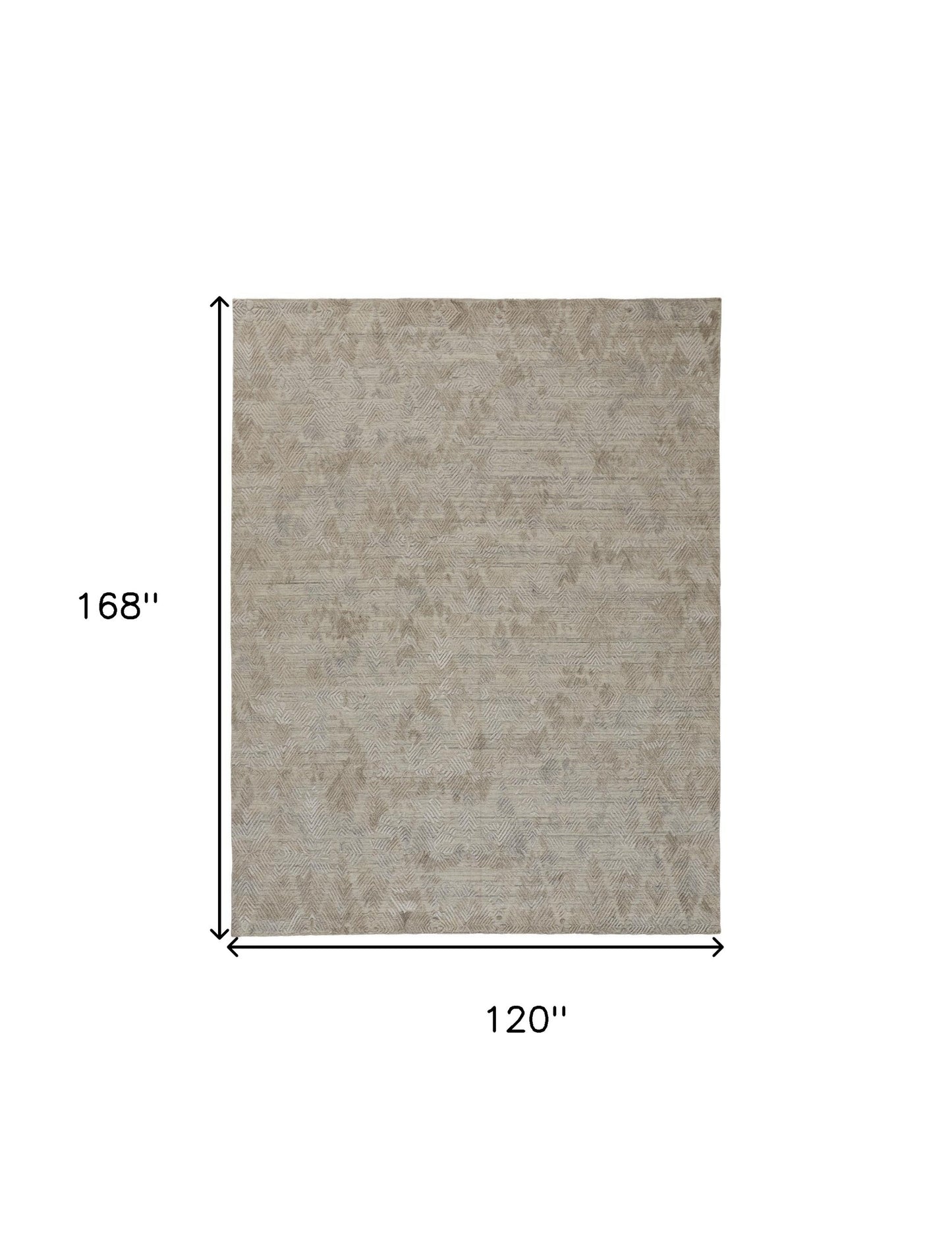 5' X 8' Gray And Taupe Abstract Hand Woven Area Rug