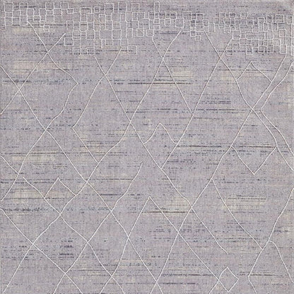 12' X 15' Gray And Ivory Striped Distressed Area Rug