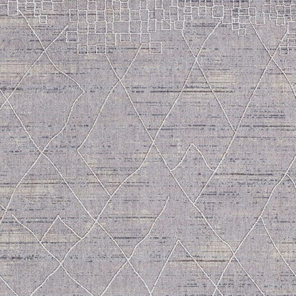 12' X 15' Gray And Ivory Striped Distressed Area Rug