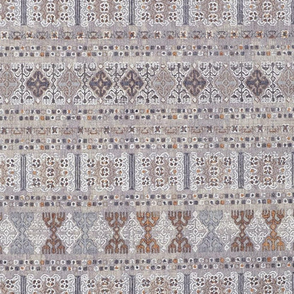 12' X 15' Orange Gray And White Geometric Power Loom Distressed Stain Resistant Area Rug