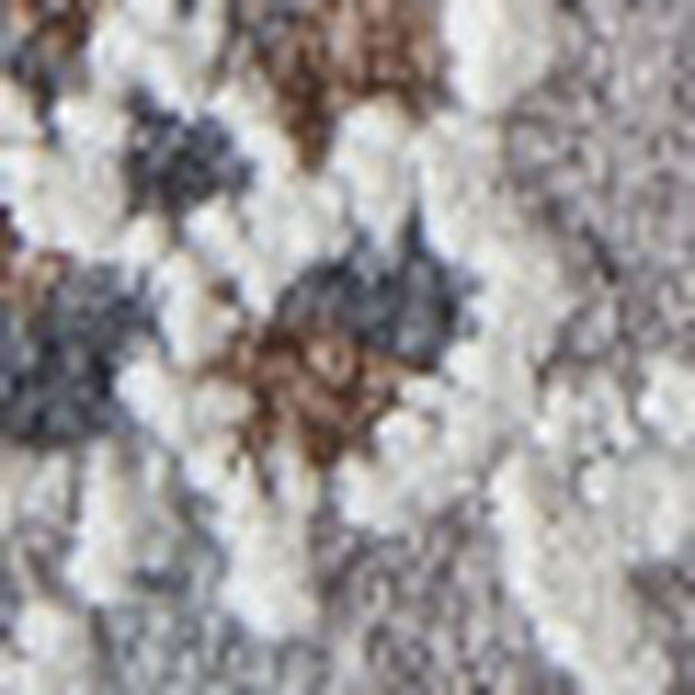 12' X 15' Orange Gray And White Geometric Power Loom Distressed Stain Resistant Area Rug