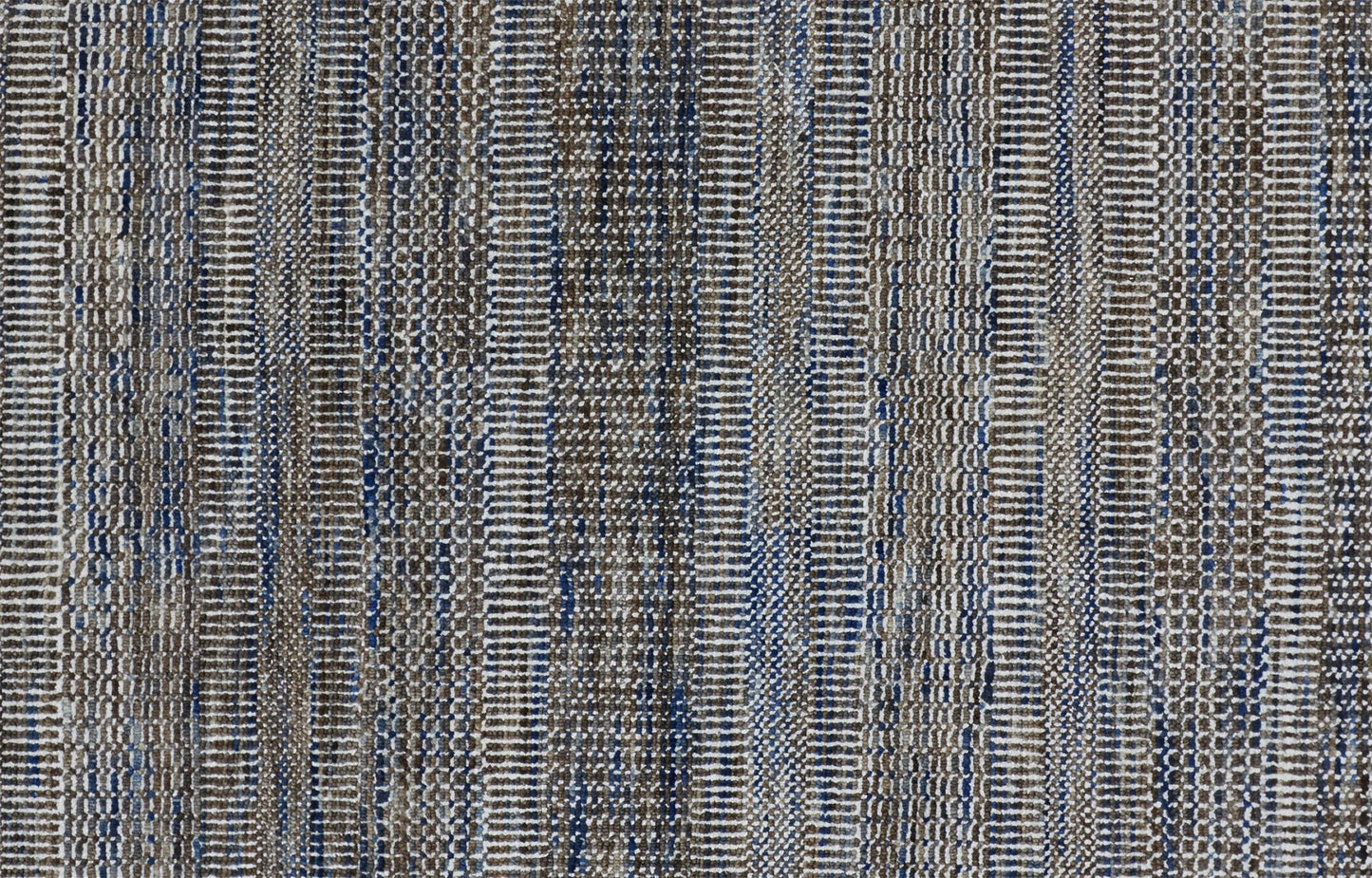 8' X 10' Gray Wool Striped Hand Knotted Area Rug