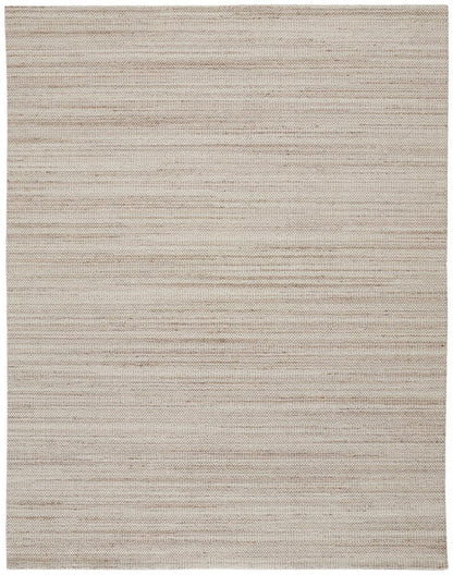 8' X 10' Taupe And Gray Wool Hand Woven Area Rug