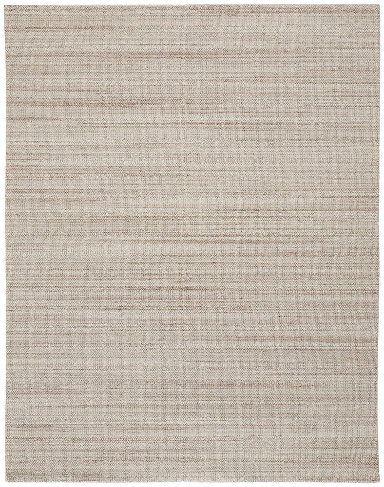 8' X 10' Taupe And Gray Wool Hand Woven Area Rug