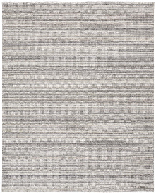 5' X 8' Brown And Taupe Wool Hand Woven Stain Resistant Area Rug