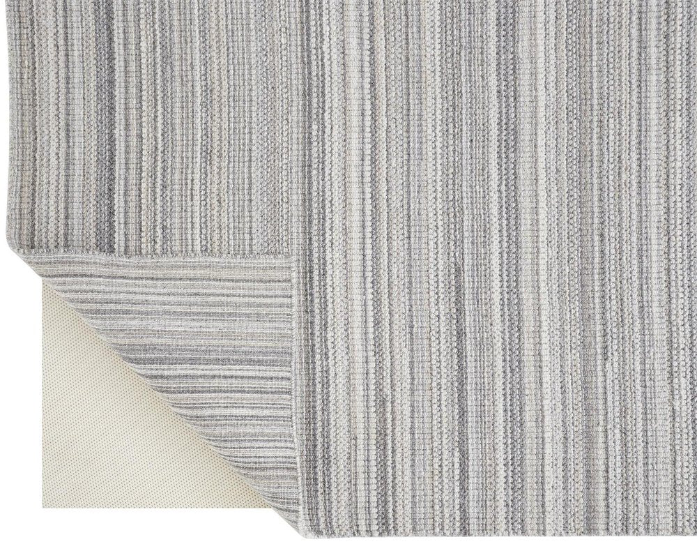 2' X 3' Ivory Wool Hand Woven Stain Resistant Area Rug