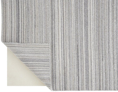 2' X 3' Ivory Wool Hand Woven Stain Resistant Area Rug
