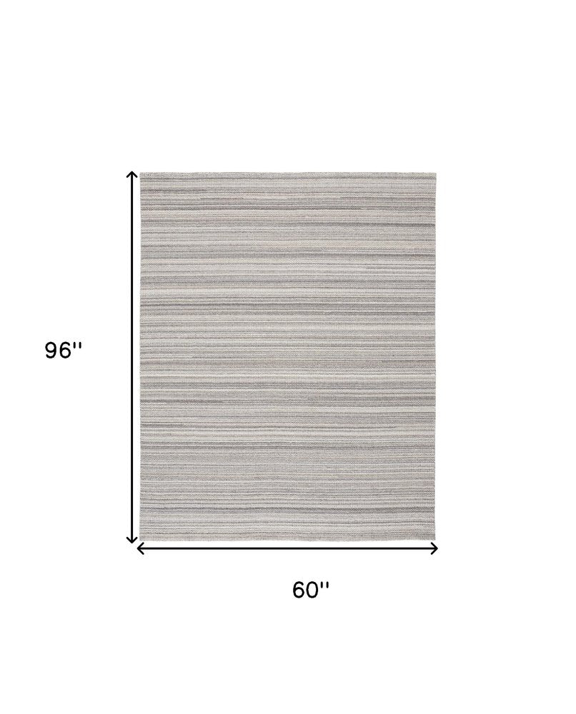 2' X 3' Ivory Wool Hand Woven Stain Resistant Area Rug