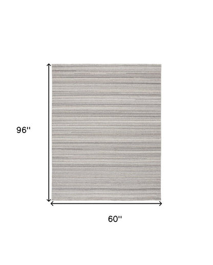 2' X 3' Ivory Wool Hand Woven Stain Resistant Area Rug