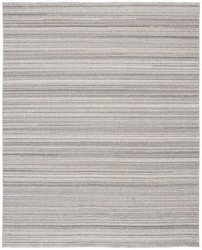 5' X 8' Brown And Taupe Wool Hand Woven Stain Resistant Area Rug