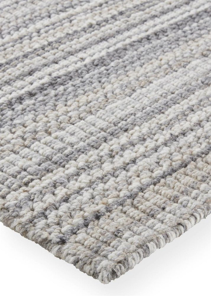 8' X 10' Taupe And Gray Wool Hand Woven Area Rug