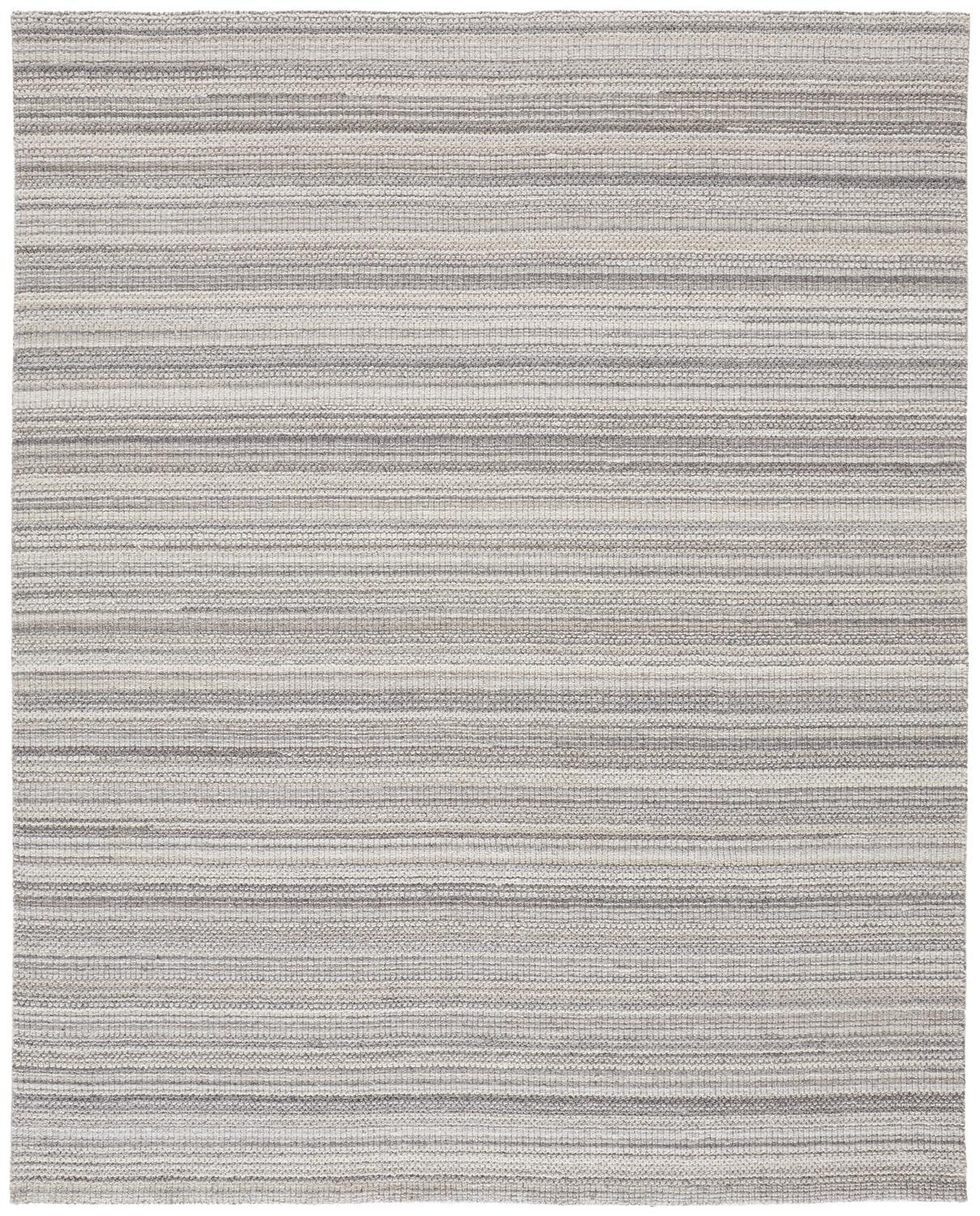 5' X 8' Ivory Wool Hand Woven Stain Resistant Area Rug