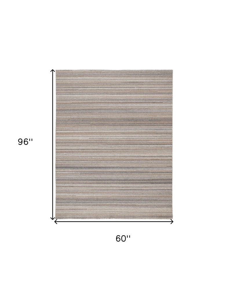 2' X 3' Ivory Wool Hand Woven Stain Resistant Area Rug