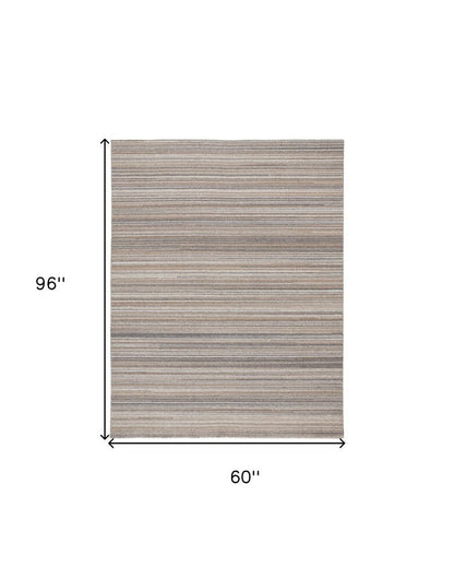 2' X 3' Ivory Wool Hand Woven Stain Resistant Area Rug