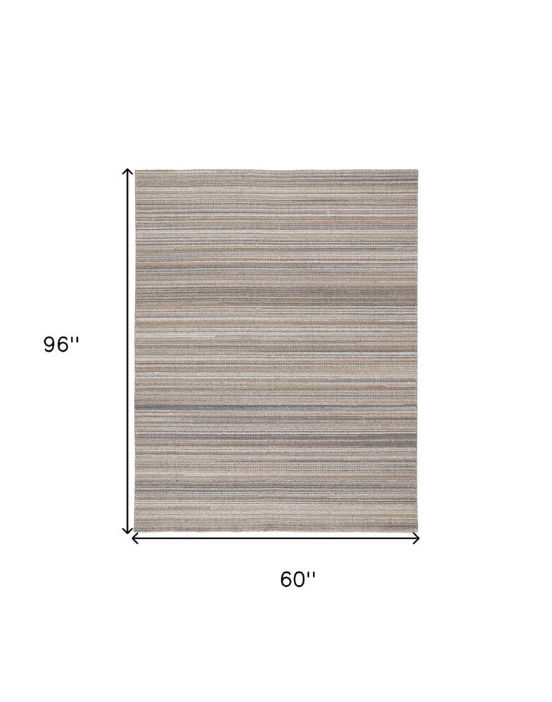 2' X 3' Ivory Wool Hand Woven Stain Resistant Area Rug