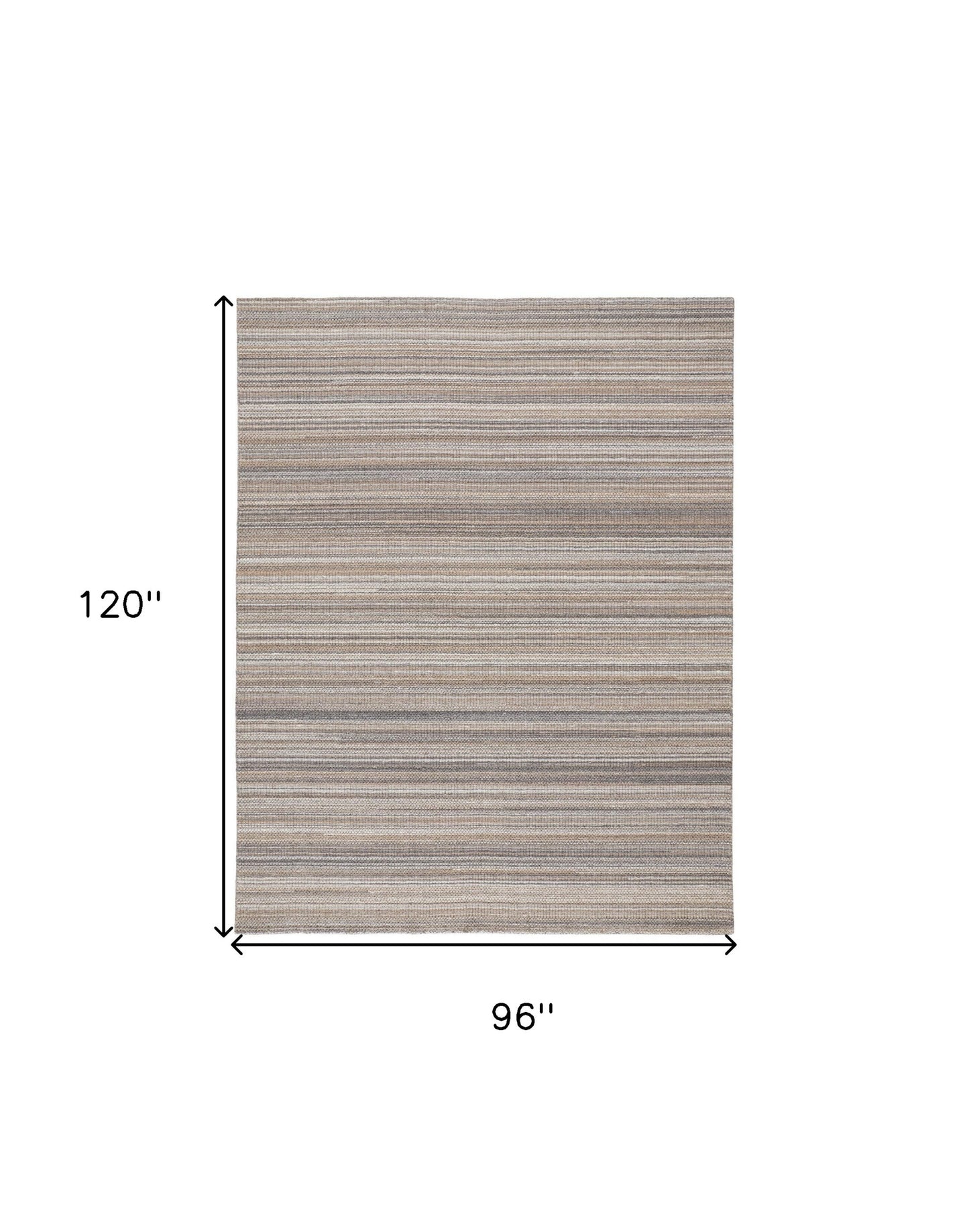 5' X 8' Ivory Wool Hand Woven Stain Resistant Area Rug