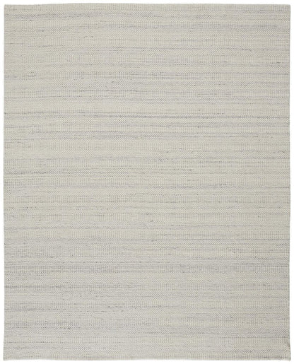 2' X 3' Ivory Wool Hand Woven Stain Resistant Area Rug