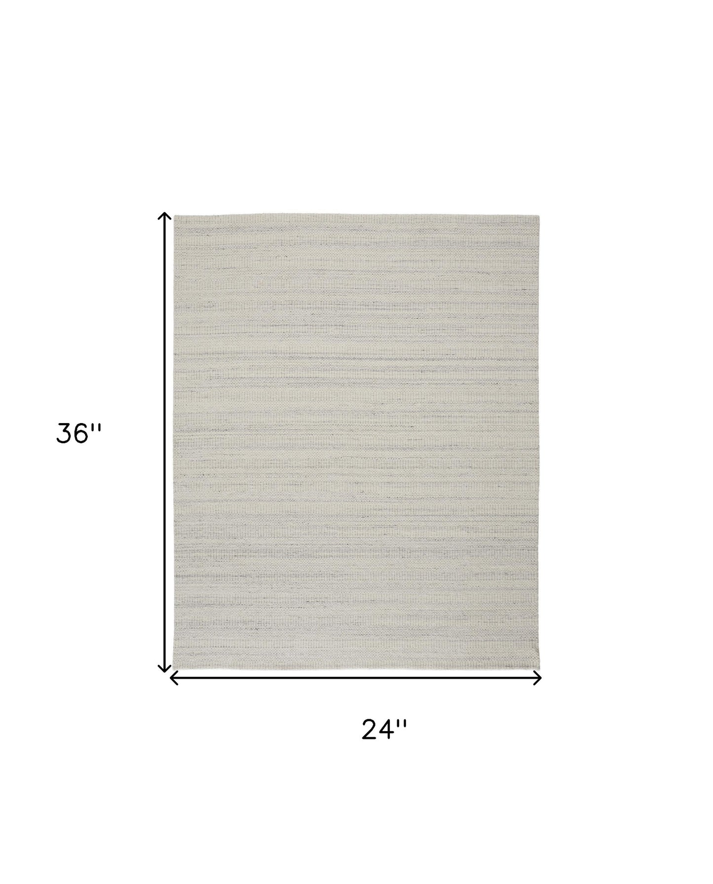 5' X 8' Ivory Wool Hand Woven Stain Resistant Area Rug